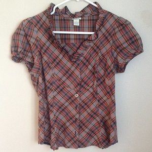 Button down plaid shirt from Anthropologie - 6
